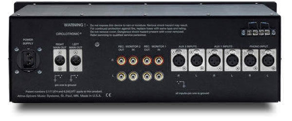 Atma Sphere MP-3 arrière panel